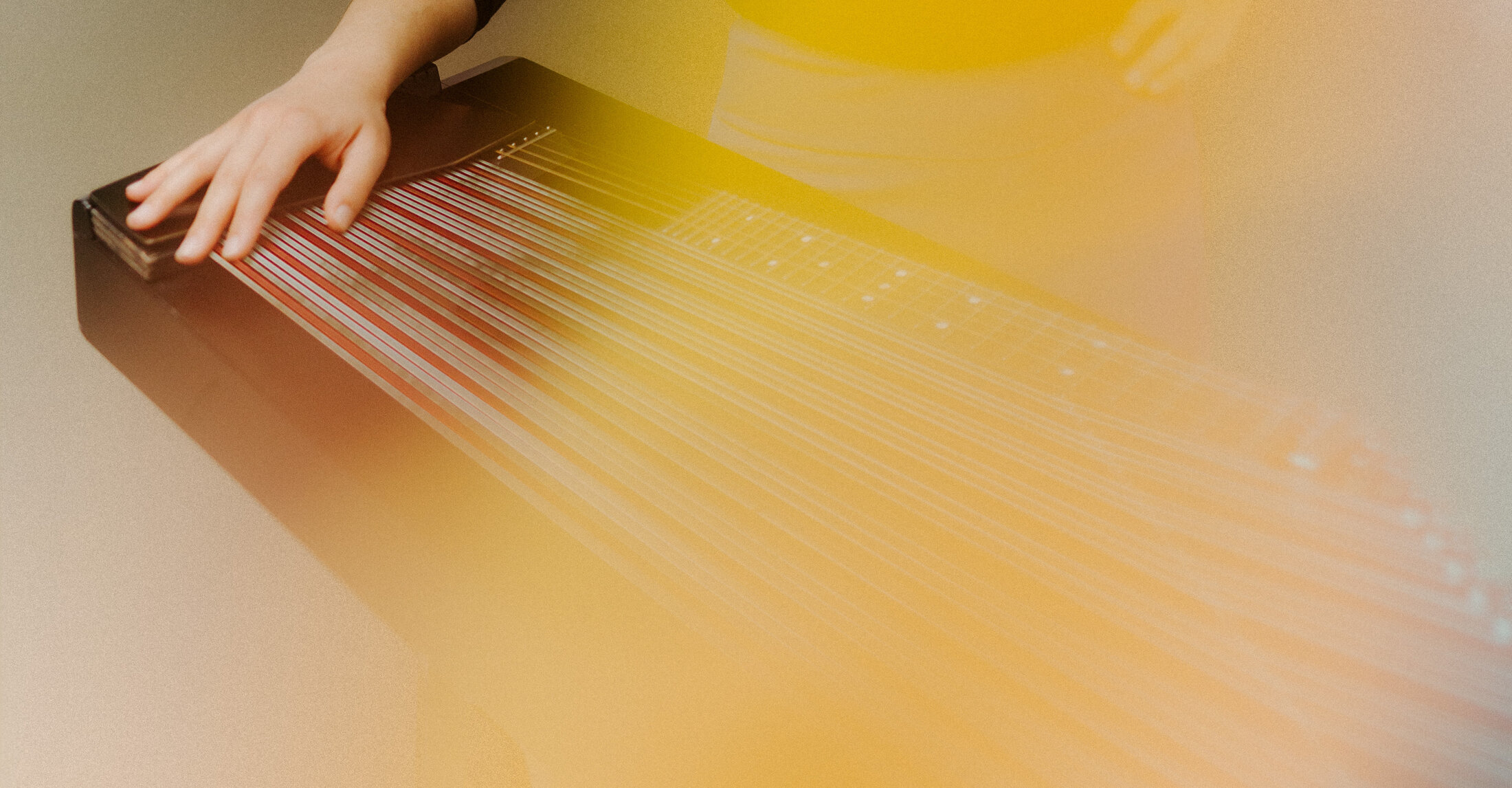 Zither — Detail der Saiten